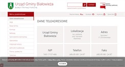 Desktop Screenshot of bip.bialowieza.pl