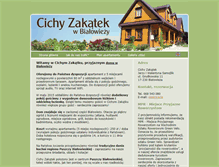 Tablet Screenshot of cichyzakatek.bialowieza.pl